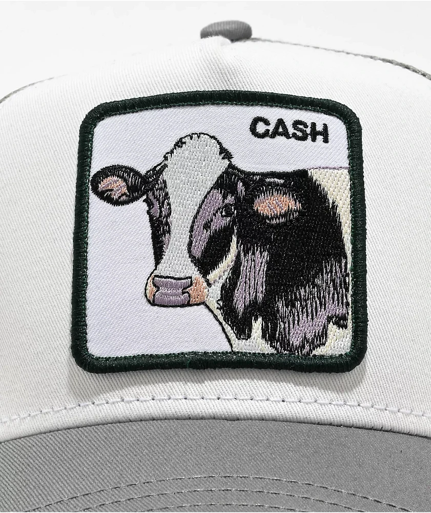 Goorin Cash Cow Grey & White Trucker Hat