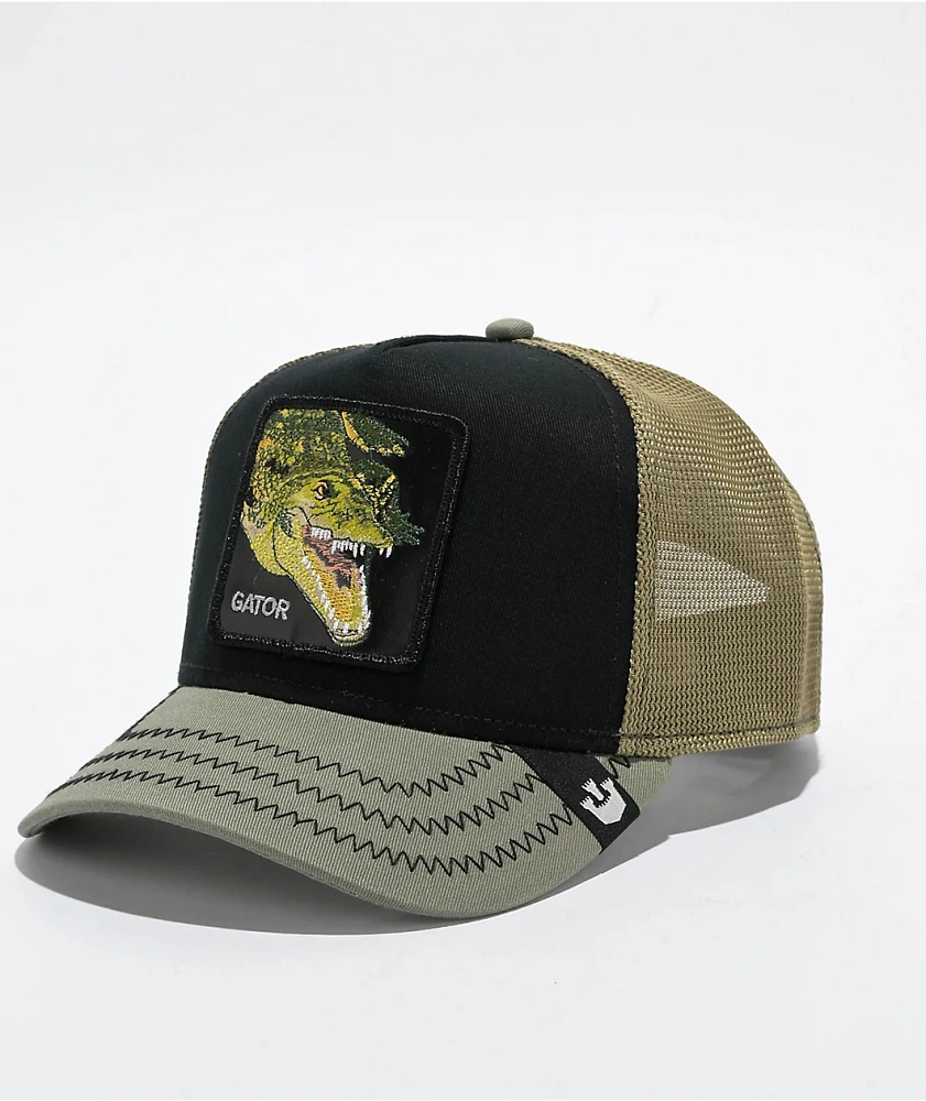 Goorin Gator Olive Tri-Tone Trucker Hat