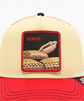 Goorin Venom Snake Fab Farm Beige & Red Trucker Hat