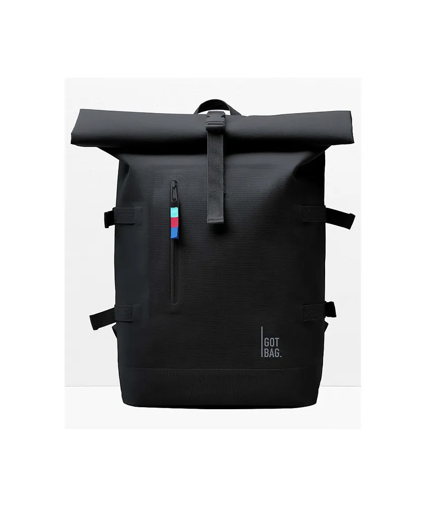 Got Bag Rolltop Lite Monochrome Black Backpack