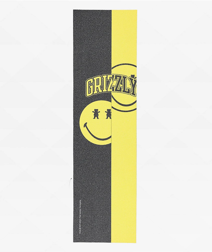 Grizzly x Smiley School of Happiness Black & Yellow Grip Tape