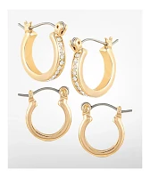 Guess Huggie Interchangeable Gold Earring Box Set