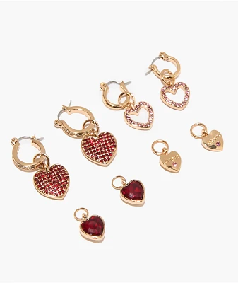 Guess Huggie Interchangeable Gold Earring Box Set