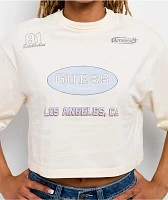 Guess Originals Raw Edge Natural Boxy Crop T-Shirt