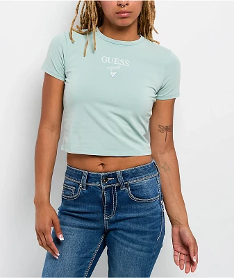 Guess Originals Vintage Baker Light Blue Crop T-Shirt