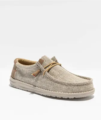 HEYDUDE Wally Ascend Woven Walnut Shoes