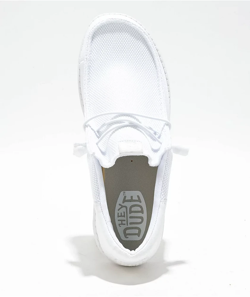 HEYDUDE Wally Funk Mono White Shoes