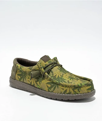 HEYDUDE Wally Green Daze Camo Shoes