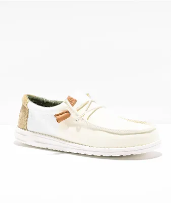HEYDUDE Wally Workwear Cream Shoes 