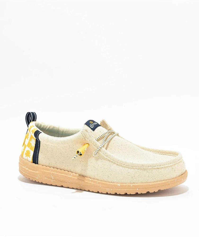 HEYDUDE x Corona Wally Natural Shoes 