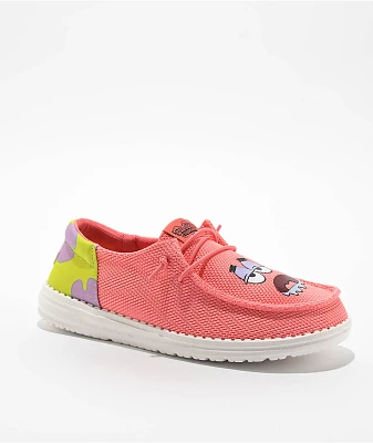 HEYDUDE x SpongeBob SquarePants Wendy Patrick Funk Pink Shoes