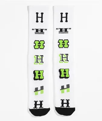 HUF 20th Anniversary White Crew Socks