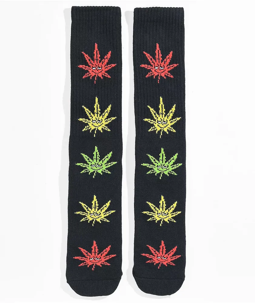 HUF 420 Buddy Black Crew Socks