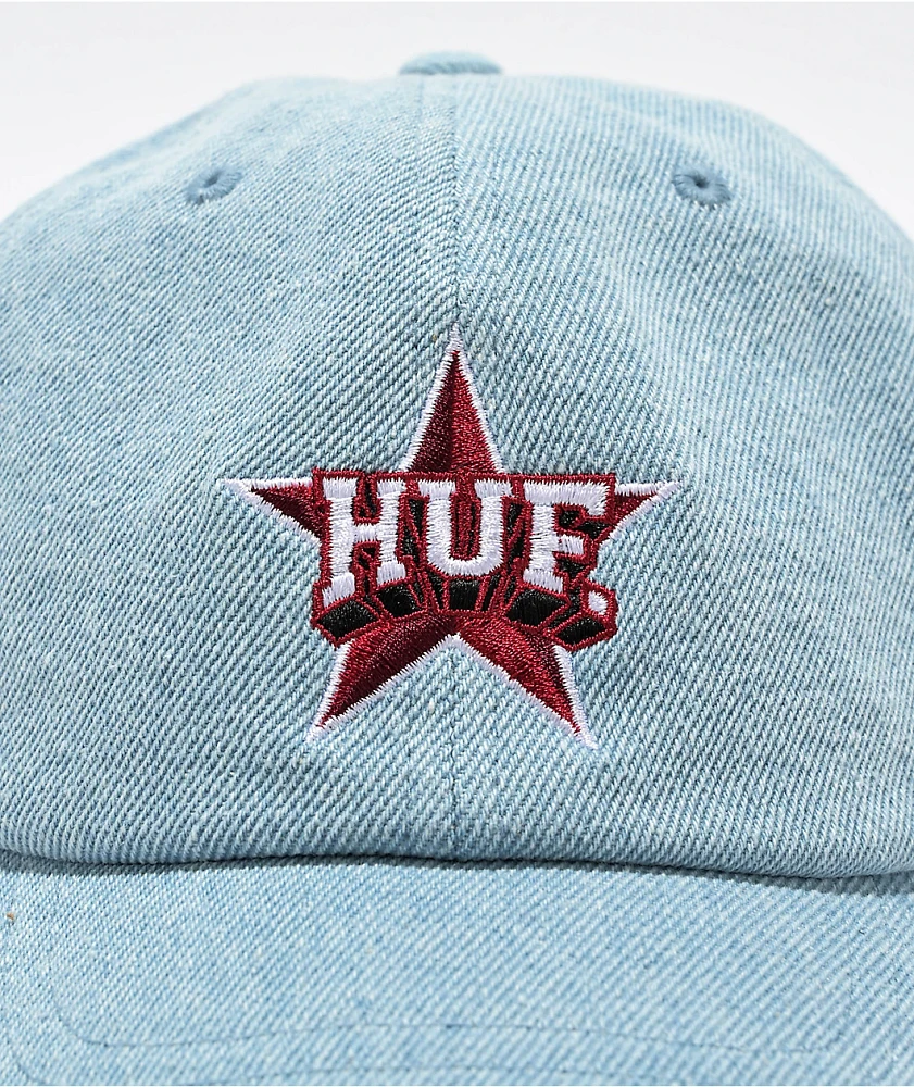 HUF All Star Light Blue Denim Strapback Hat