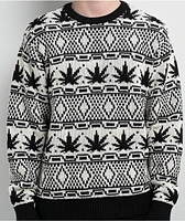 HUF Apres White & Black Sweater