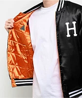 HUF Back 2 Back Black & Orange Reversible Bomber Jacket