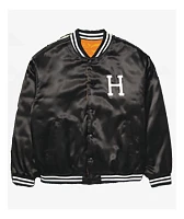 HUF Back 2 Back Black & Orange Reversible Bomber Jacket