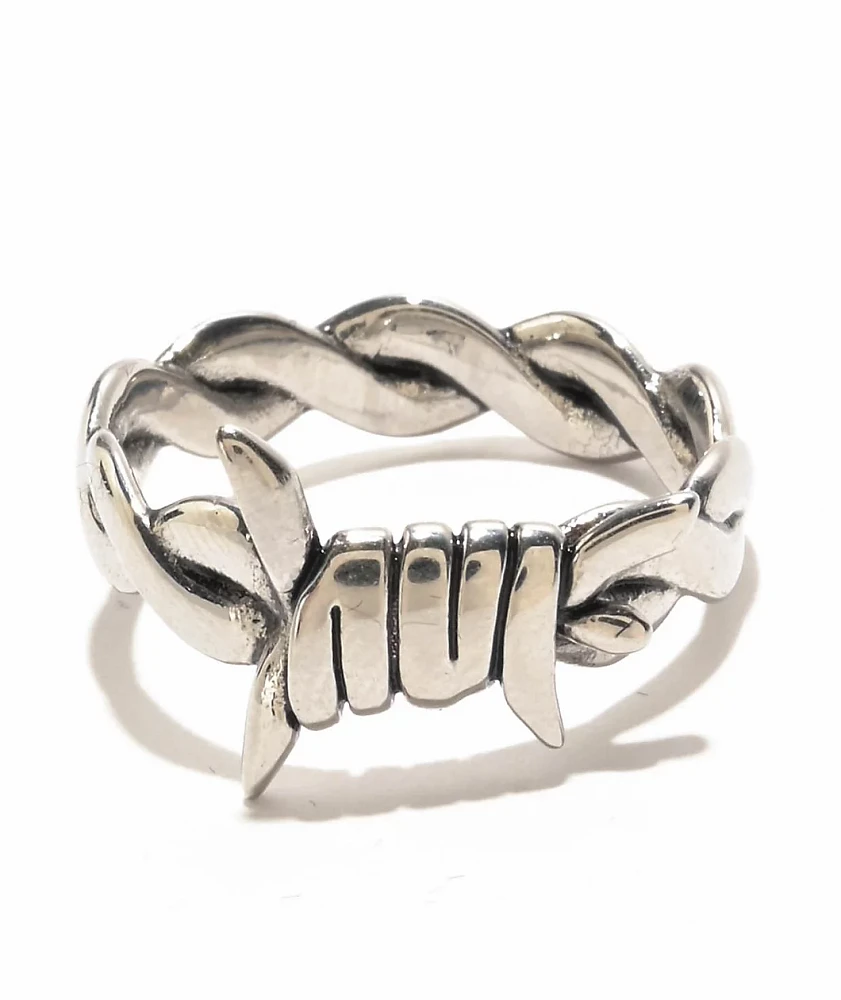 HUF Barbed Wire Silver Ring