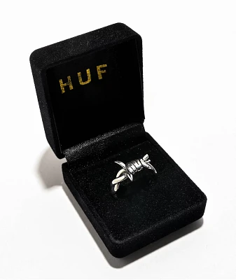 HUF Barbed Wire Silver Ring