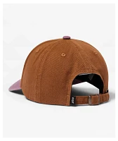 HUF Big Block 6 Panel CV Brown Wash Strapback Hat