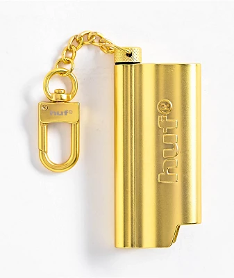 HUF Burner Gold Lighter Sleeve Keychain