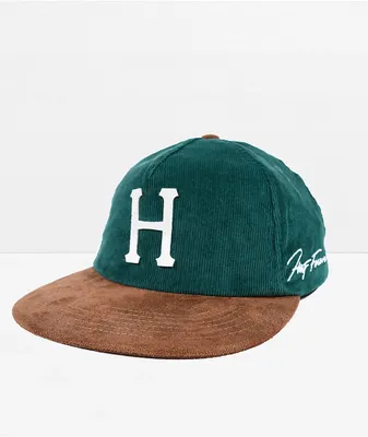 HUF Classic Green Corduroy Snapback Hat