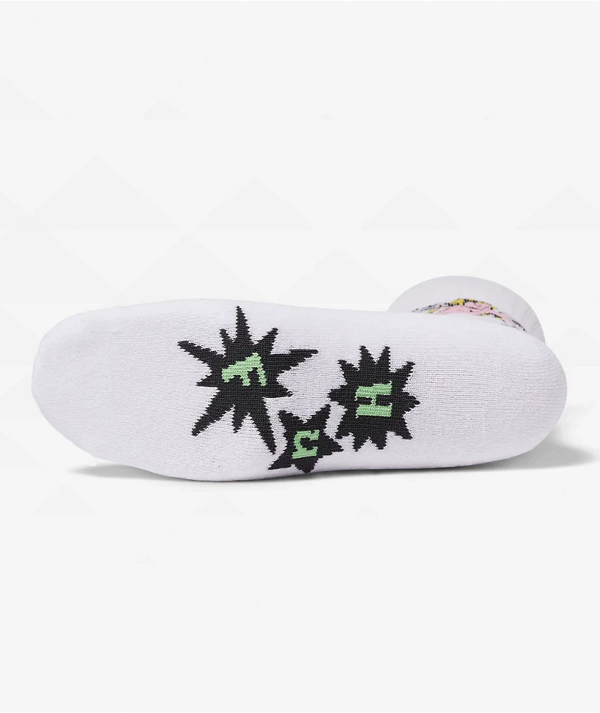 HUF Cupid White Crew Socks