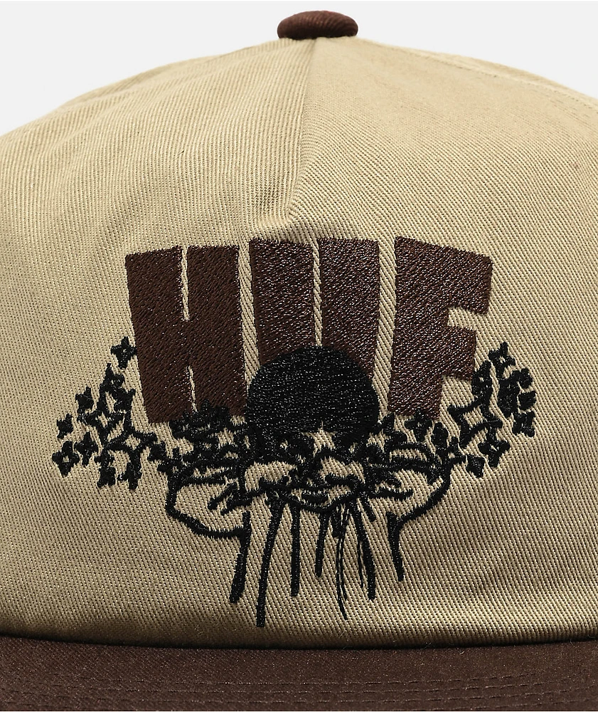 HUF Dazed Natural & Brown Snapback Hat