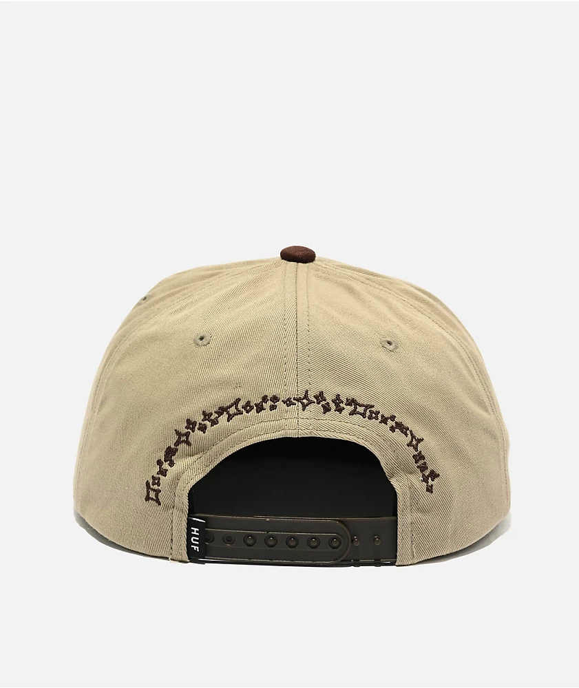 HUF Dazed Natural & Brown Snapback Hat