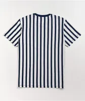 HUF Dexter Stripe Navy & White Knit T-Shirt