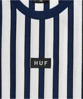 HUF Dexter Stripe Navy & White Knit T-Shirt