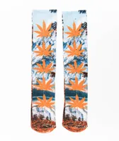 HUF Digital Nature Plantlife Orange Crew Socks