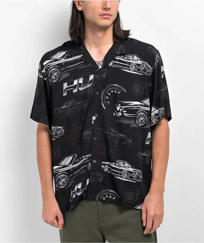 HUF Drop Top Resort Black Button Up Short Sleeve Shirt