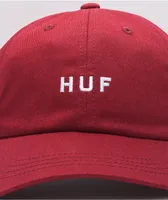 HUF Essentials Logo Bloodstone Strapback Hat