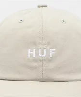 HUF Essentials Logo Cream Strapback Hat