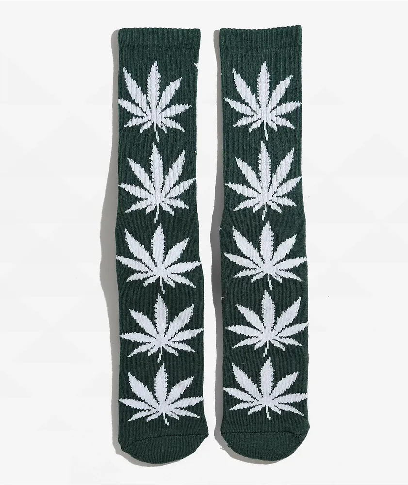 HUF Essentials Plantlife Forest Green Crew Socks