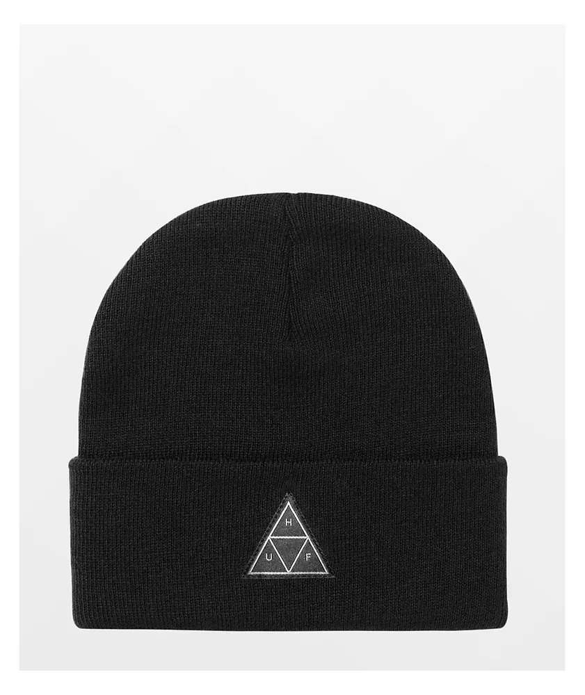 HUF Essentials Triple Triangle Black Beanie