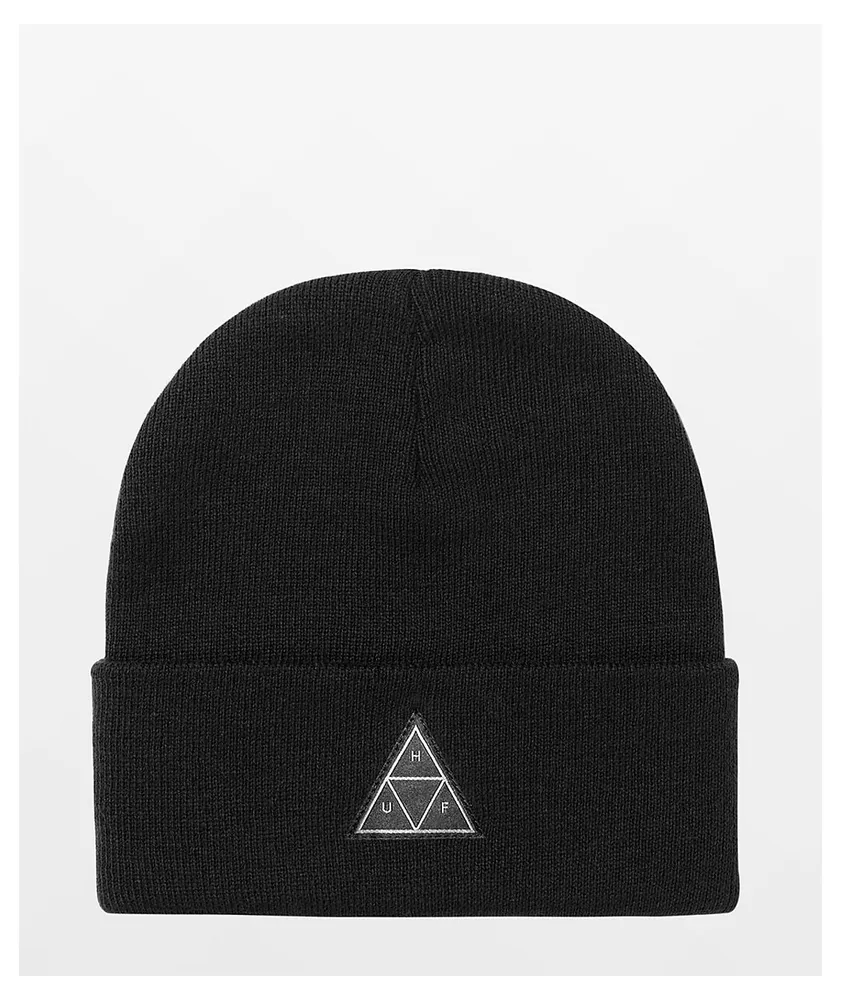 HUF Essentials Triple Triangle Black Beanie