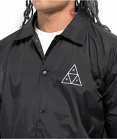 HUF Essentials Triple Triangle Black Coaches Jacket