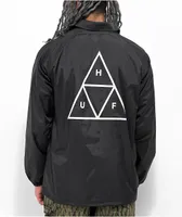 HUF Essentials Triple Triangle Black Coaches Jacket