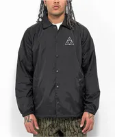 HUF Essentials Triple Triangle Black Coaches Jacket