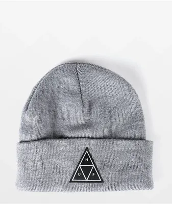 HUF Essentials Triple Triangle Grey Beanie