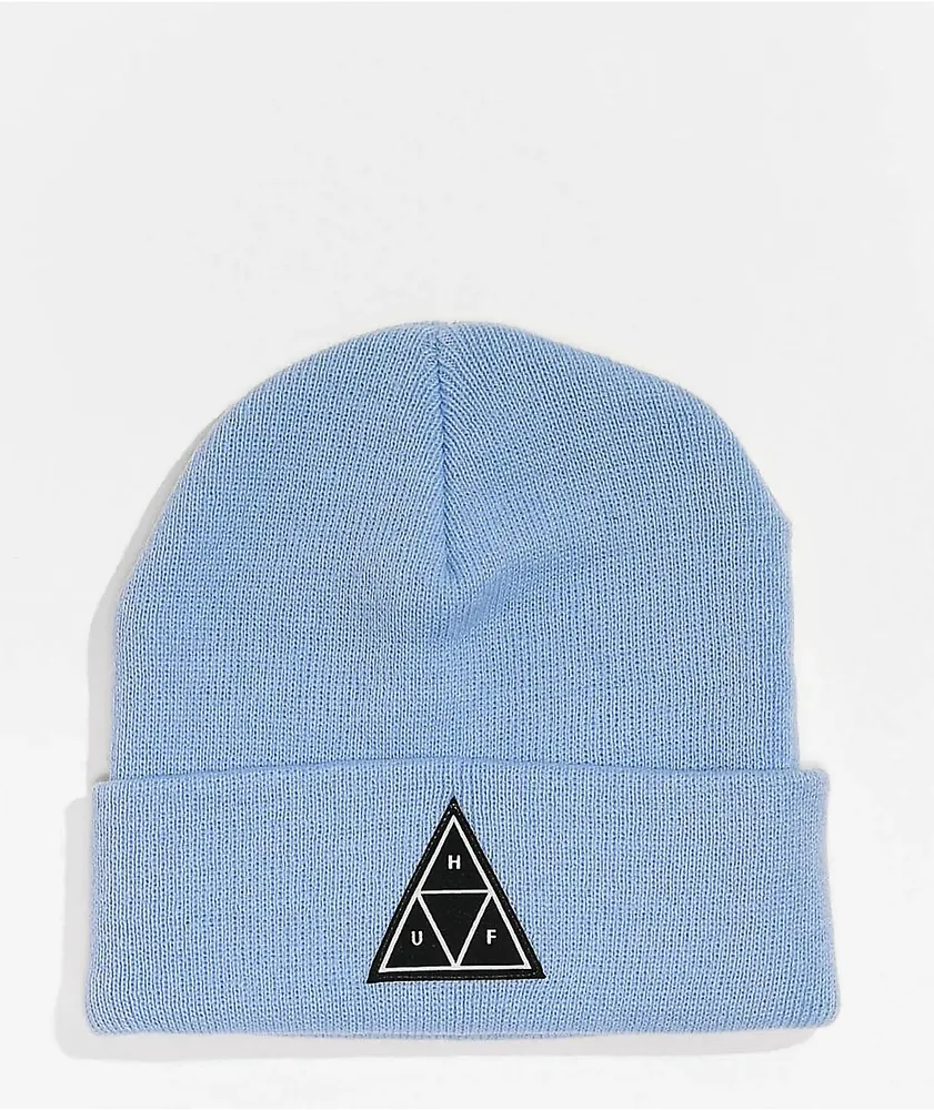 HUF Essentials Triple Triangle Light Blue Beanie