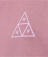 HUF Essentials Triple Triangle Mauve T-Shirt
