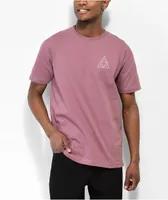 HUF Essentials Triple Triangle Mauve T-Shirt