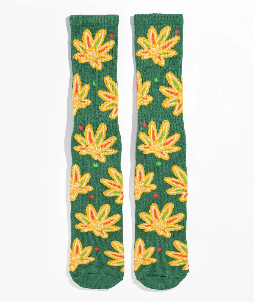 HUF Gingerbread Buddy Green Crew Socks