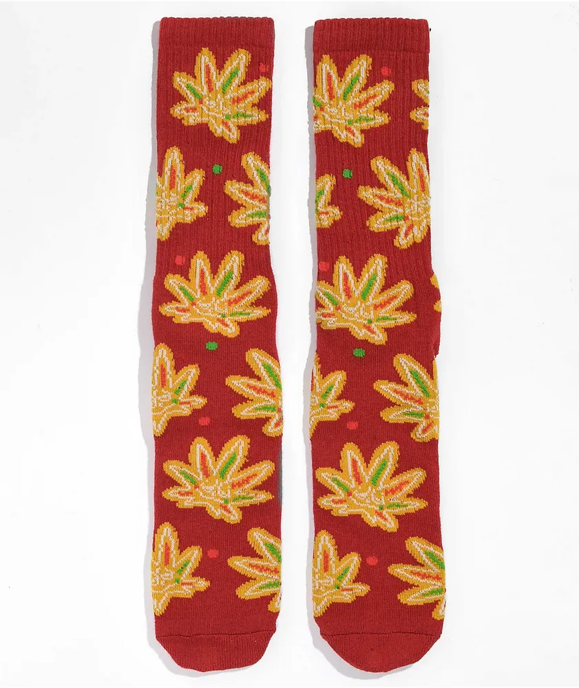 HUF Gingerbread Buddy Red Crew Socks