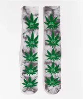 HUF Green Buddy Black Tie Dye Crew Socks