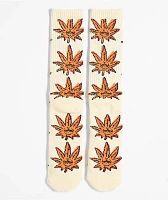 HUF Green Buddy Doodle Natural Crew Socks