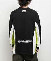 HUF Holeshot Moto Black & Green Long Sleeve T-Shirt